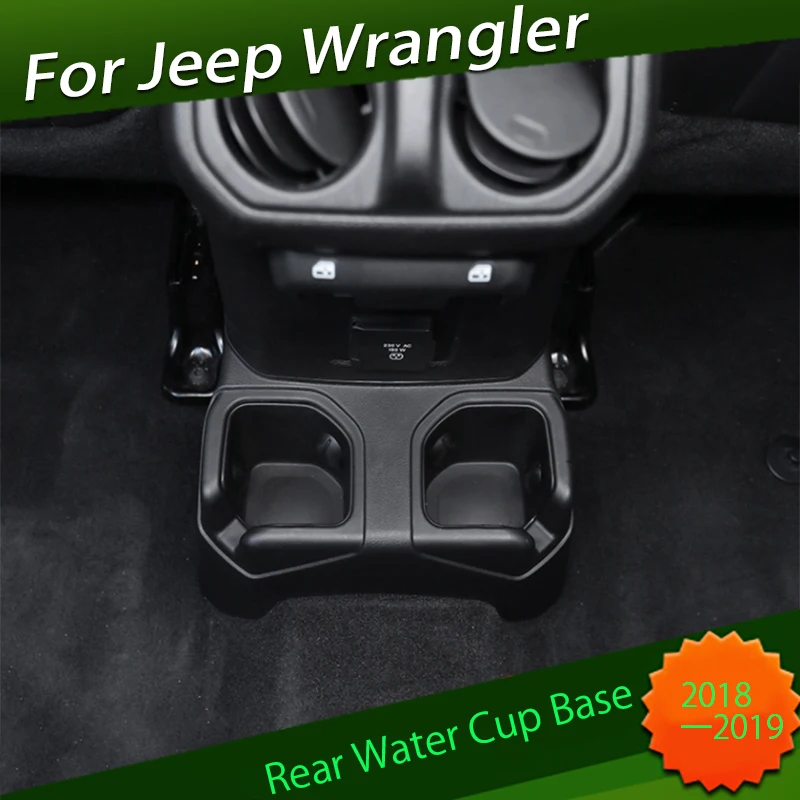 Rear Water Cup Base Fit for Jeep JL Wrangler 2018 - 2019 Retrofit Device Holder Teacup Holder Ashtray Seat