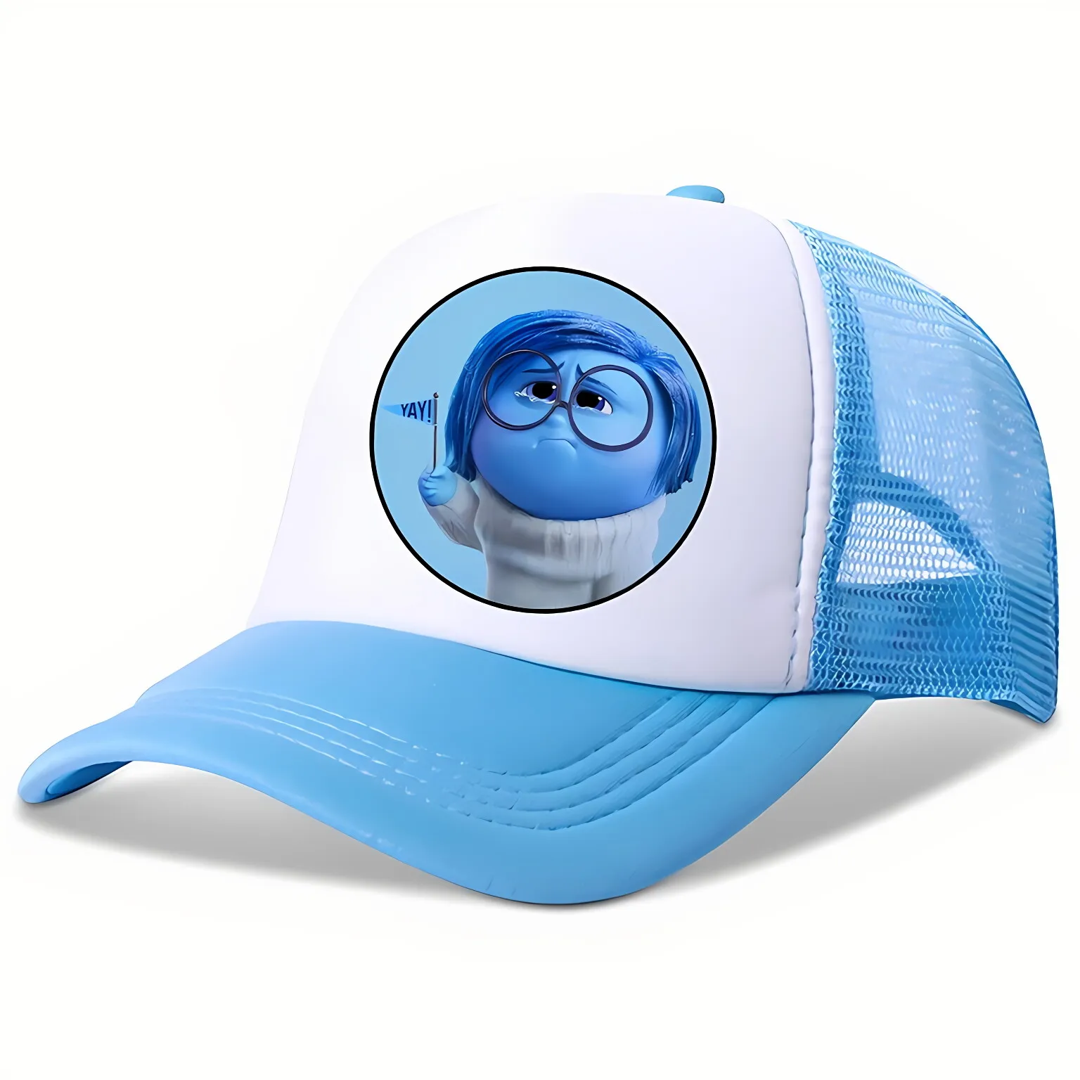 New Disney Inside Out 2 Series Baseball Cap Cartoon Print Breathable Mesh Dome Hat Adjustable Hip Hop Sports Hat Birthday Gift