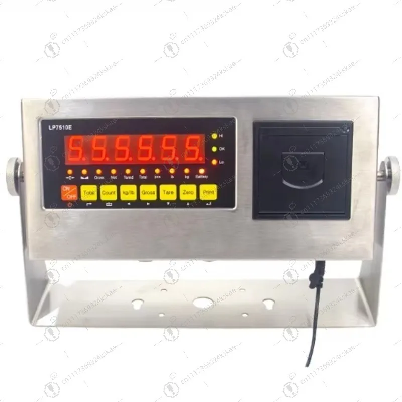 LP7510P Stainless‑Steel Digital Weighing Indicator,Built‑in Label Printer,LED‑LCD Display,0.1kg Precision ForPlatformTruck Scale