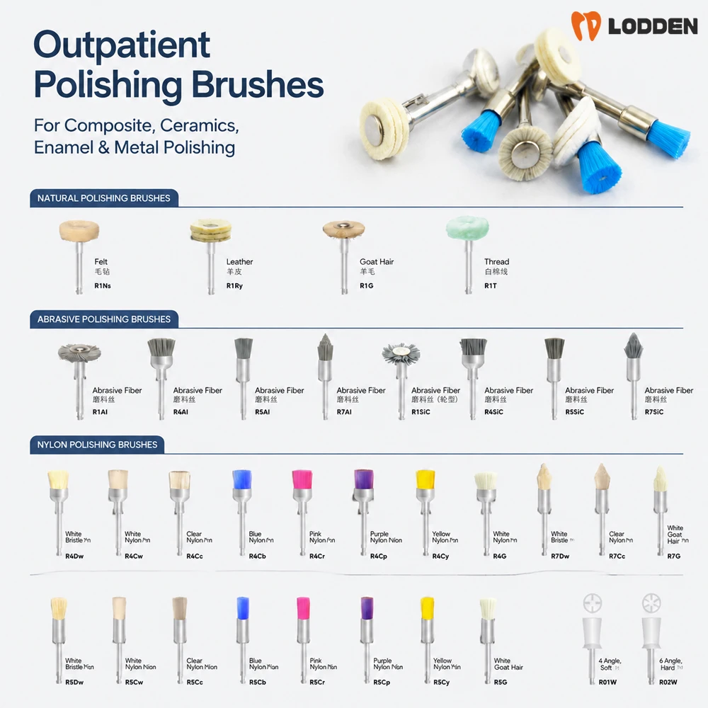 50pcs Dental Polishing Brushes Abrasive Fiber with Al.Oxide and Silicon Carbide Dental Prophy Brush for Stain Removal and Polish