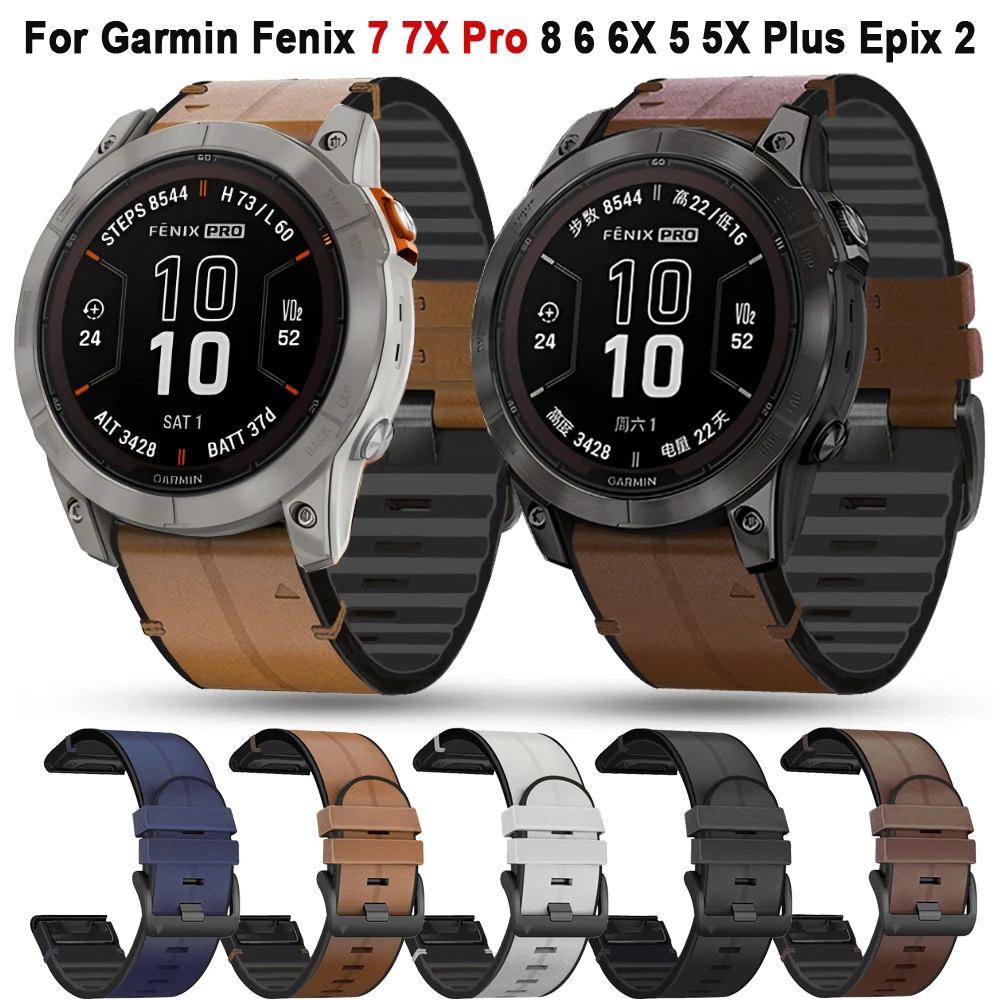 Quickfit 22 26 мм силиконовый кожаный ремешок для Garmin Fenix 7X 7 Pro 6X 6 Pro 5X 5 Plus Watch Epix 2 ремешок-браслет Fenix 8 51 47 мм Quickfit 22 26 мм силиконовый кожаный ремешок для Garmin Fenix 7X 7 Pro 6X 6 Pro 5X 5 Plus Watch Epix 2 ремешок-браслет Fenix 8 51 47 мм