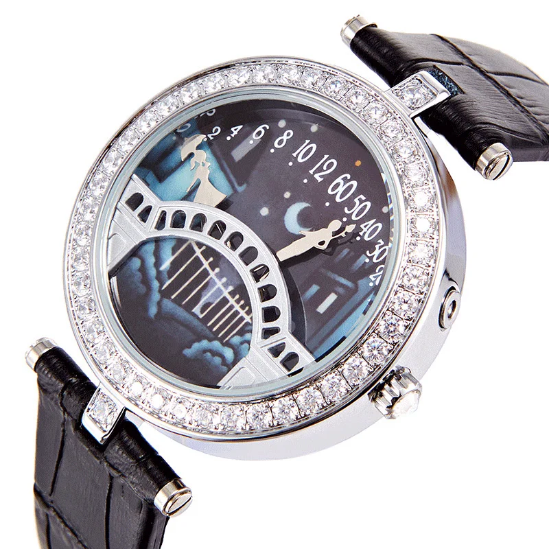 

smvp New Women's Watch Leather Luxury Temperament Inlaid Diamond Gift for Lovers Valentine's Bridge Dating Beautiful