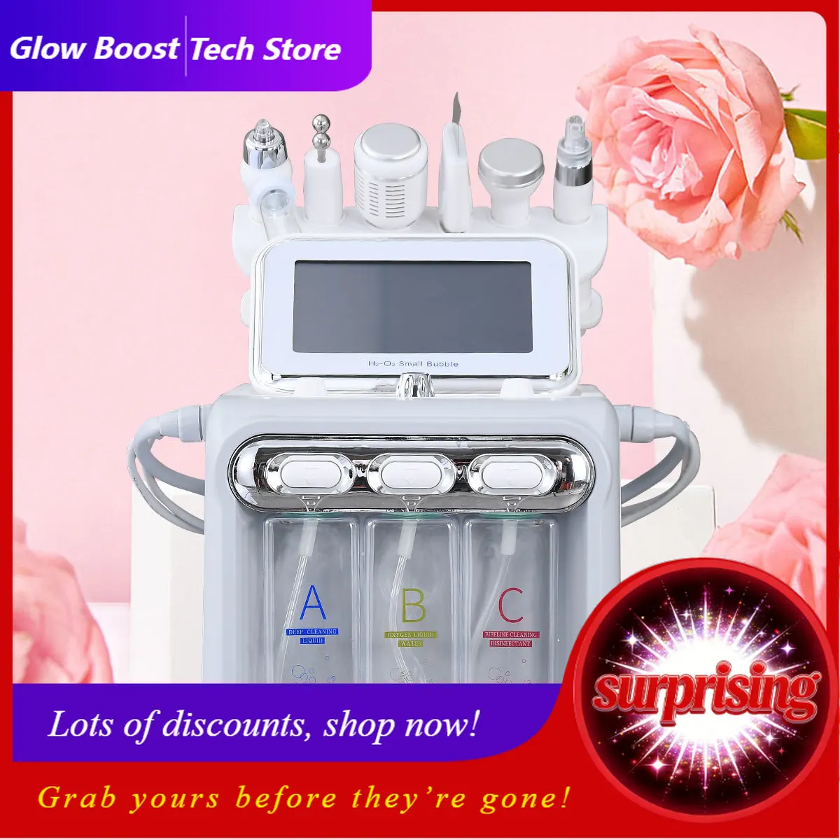 

NYThe New 6 In 1 Aqua Peeling Lift Skin Bubble Oxygen Machine Skin Care Cleansing Facial beauty Equipment