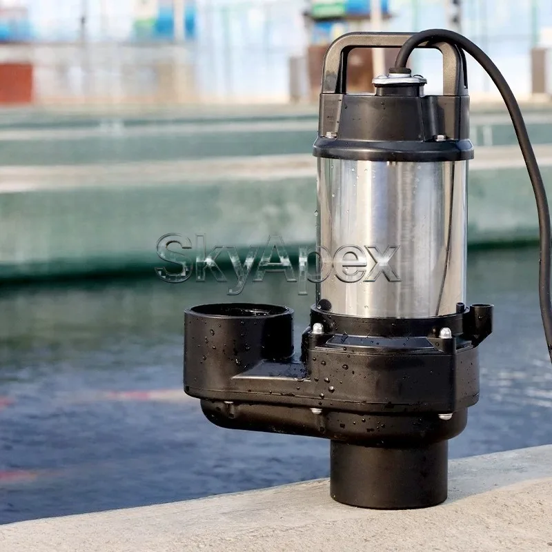 Water Pump Fish Pond Suction Pump Large Flow Submersible Pipe Bottom Suction Koi Pond Drain Pump