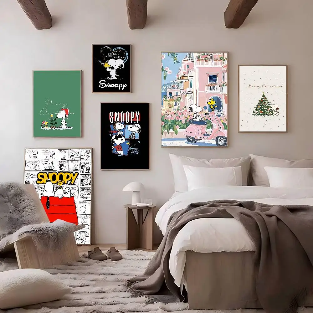 The S-Snoopys Show Cartoon Anime Posters Sticky HD Quality Wall Art Retro Posters for Home Room Wall Decor