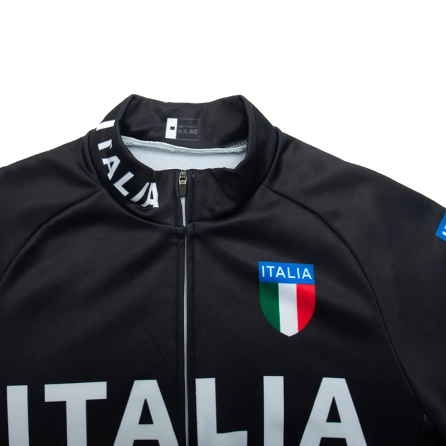 Winter 2027 ITALIA Radsportjacke UAE Fahrradtrikot Hose Herren Damen Thermo-Fleece Ropa Ciclismo Fahrradtrikot Hose Bekleidung – Detail 2