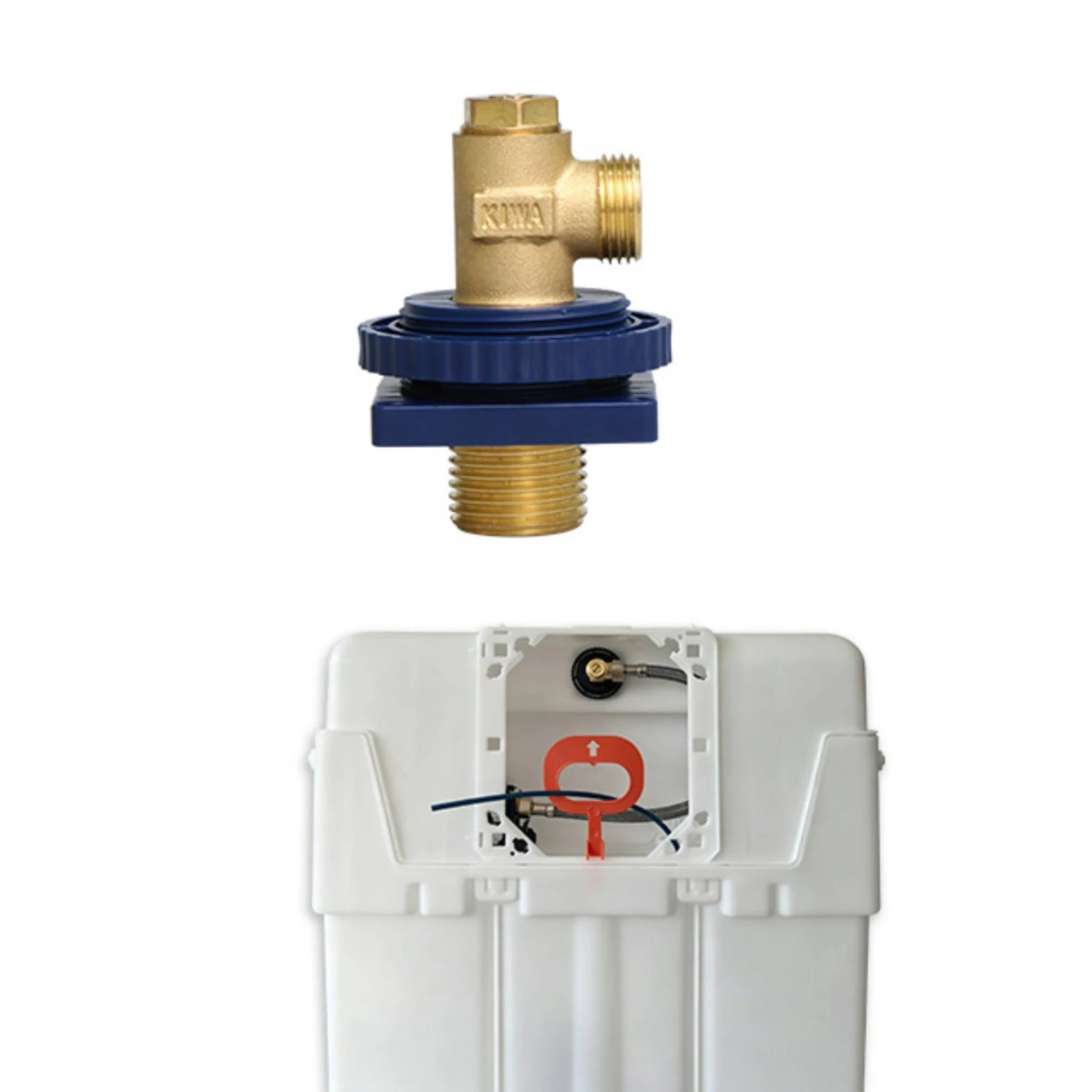 Brass Angle Valve Easy Installation Angle Valve with Mounting Mounting Collar Long-Lasting Compliant for Plumbers, Toilet