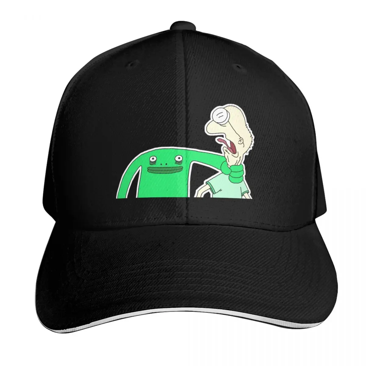 Smiling Friends - Mr. Frog Baseball Cap Vintage Retro Embroidered Lightweight Packable Gift for Him Her