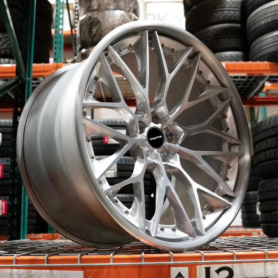 New model of 2616 17 18 19 20 21 22 23 24 Inch 2 Piece Forged Wheels 5x112 5x114.3 5x120 Aluminum Alloy Rims Deep Dish Wheel for
