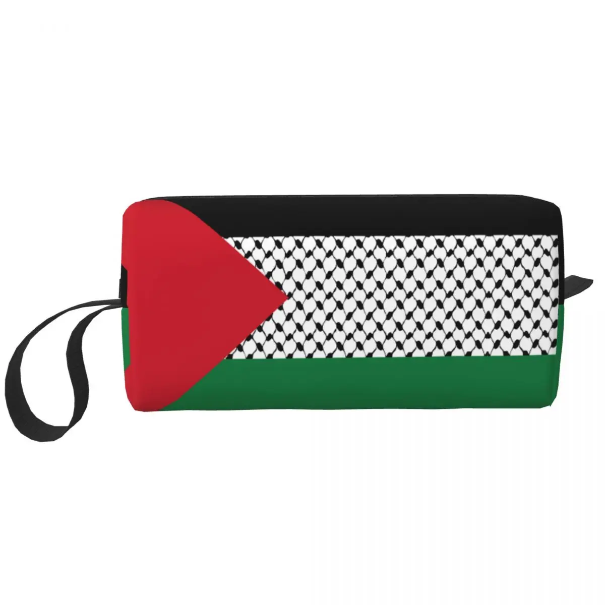 Palestine Flag Makeup Bags Palestinian Hatta Kufiya Keffiyeh Pattern Women Cosmetic Bag Trend Outdoor Pouch for Purse Storage