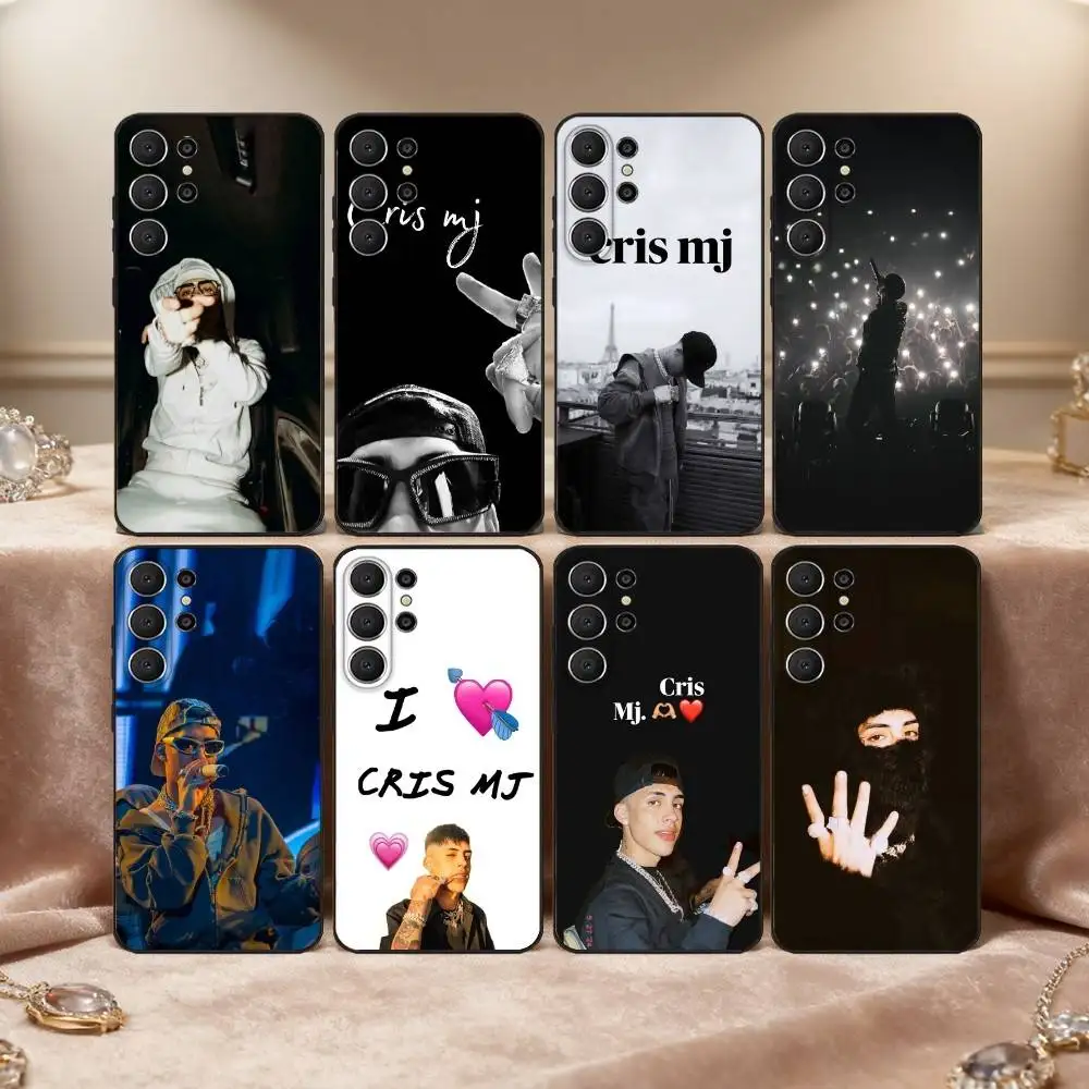 

C-Cris MJ Singer Phone Case For Samsung S25,24,23,22,30,21,10,9,Ultra,Plus,Lite,FE Soft Black Case
