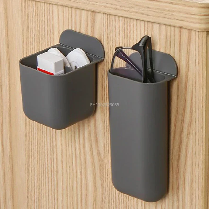 

Creative Pasteable Pen Holder Desktop Storage Boxes Desk Pen Pencil Organizer Office Sundries Storage School Stationery Holders
