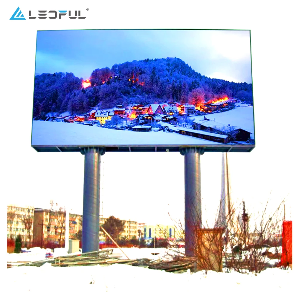 Cartello LED esterno in ferro Cartello pubblicitario a LED Schermi giganti Schermo di visualizzazione bifacciale a matrice esterna