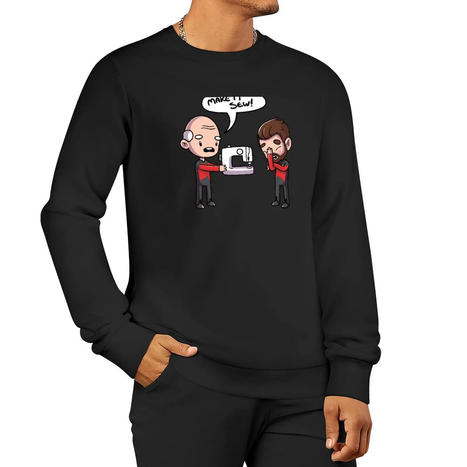 

Make It Sew Sweatshirt men's sweat-shirt set mens clothes anime clothes new sweatshirts