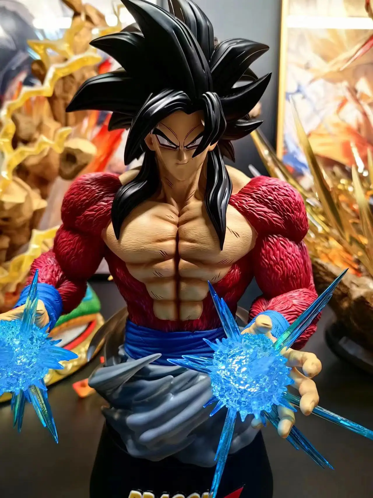 40cm Dragon Ball Gt Figure Son Goku Super Saiyan 4 figurki Anime z kreskówek kolekcja pcv posąg Model zabawki ozdobne