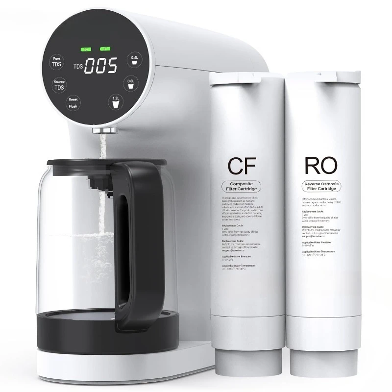 Sistema de filtración de agua por ósmosis inversa para encimera, purificador de filtro de agua RO portátil con filtración de 5 etapas