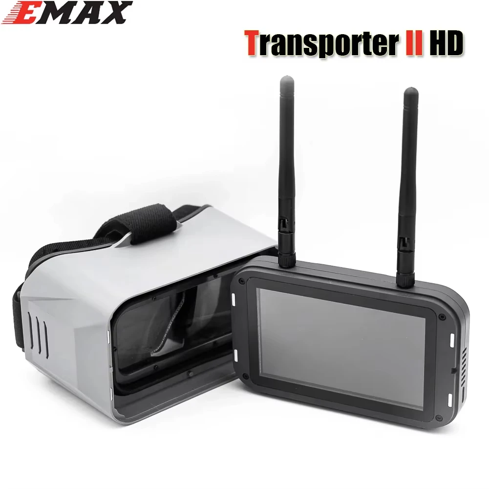 EMAX Transporter II 2 HD FPV-Brille 720 × 1080 4,45 Zoll Bildschirmantenne HDZero-Brille für RC FPV Racing Drone Quadcopter