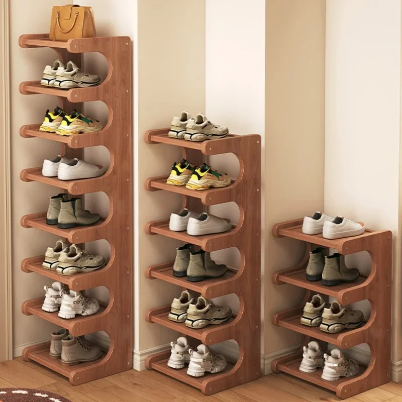 Shoe rack, home dormitory corner, small narrow style, multi-layer storage rack, entrance door, rental shoe cabinet image 2