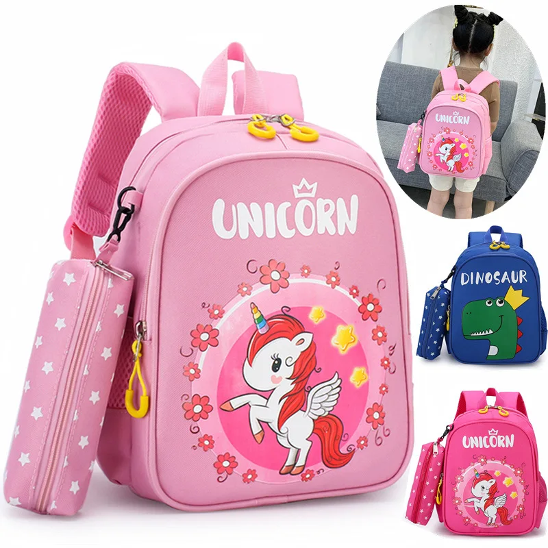 Children Backpack Unicorn Backpacks for Girl Cute Backpack Dinosaur Cartoon Backpack for Boy School Bag Mother Kids Mochila Niña