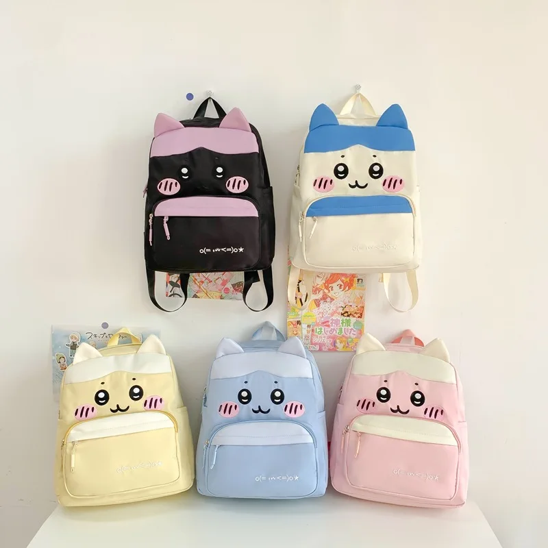 

Kawaii Chiikawa Embroidered Backpack Cute Anime Peripheral Hachiware Student School Bag Girly Heart School Bag Travel Backpack