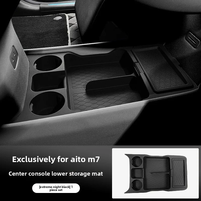 

For 2024 AITO New M7 Ultra Center Console Lower Storage Box Eco-friendly Organizer Car Interior Modification Accessories