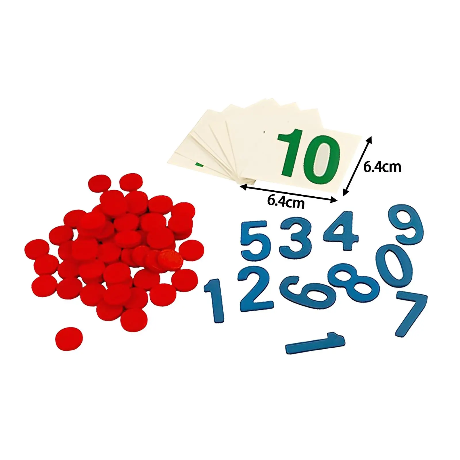 Montessori Math Teaching Toy Wooden Numbers Counting Cards Counters Set Educational Game for Children Early Learning Kids