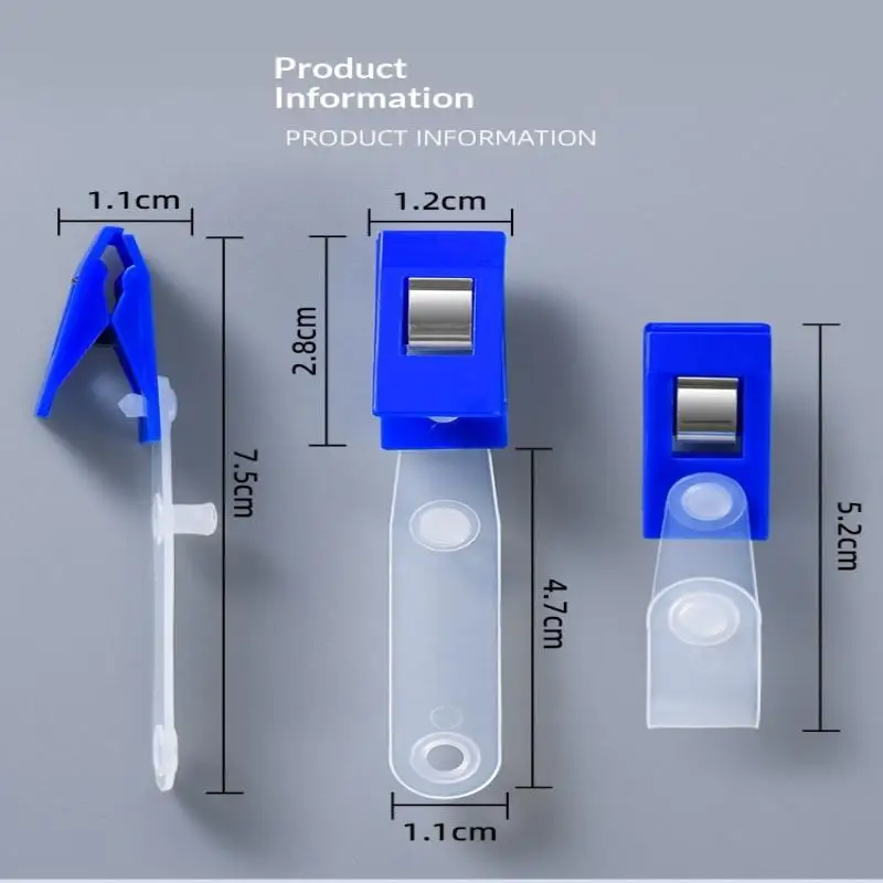 5PCS Employee Badge Clip with Name Tag Holder ID Card Strap Clip for Hospital School Office Staff Easy to Use Strong Material