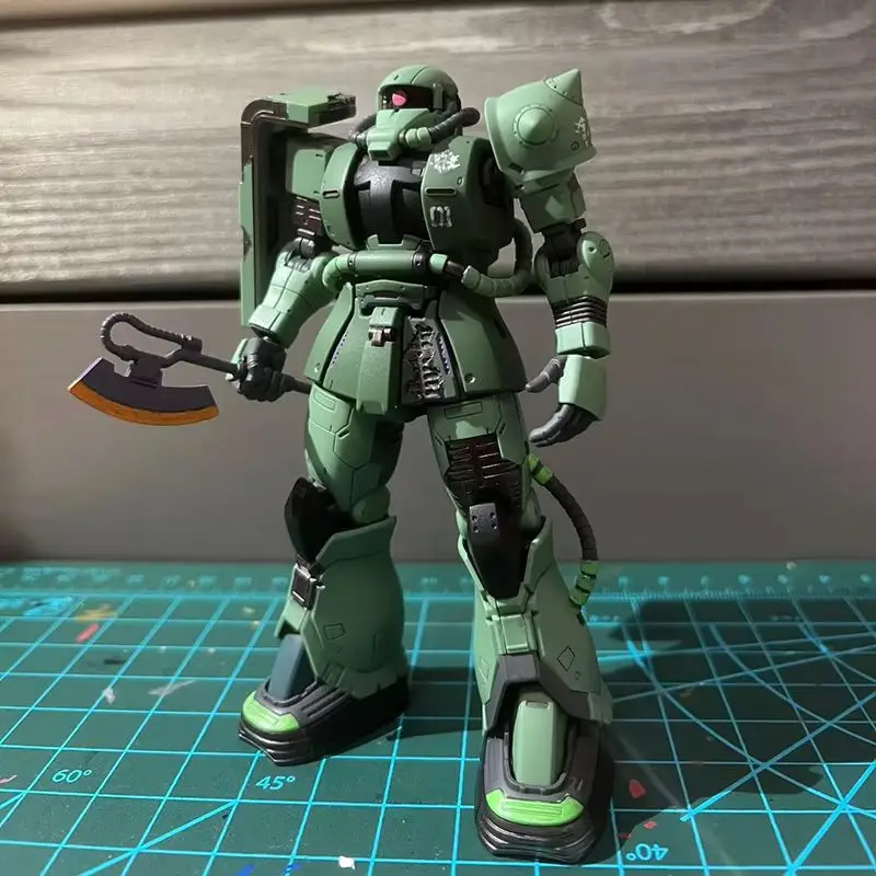 Weimei Wm Hg 1/144 Zaku Ms-06f معركة التالفة التجمع أطقم منمذجة عمل الشكل ألعاب مخصصة نموذج بلاستيكي لهواة جمع الهدايا #3