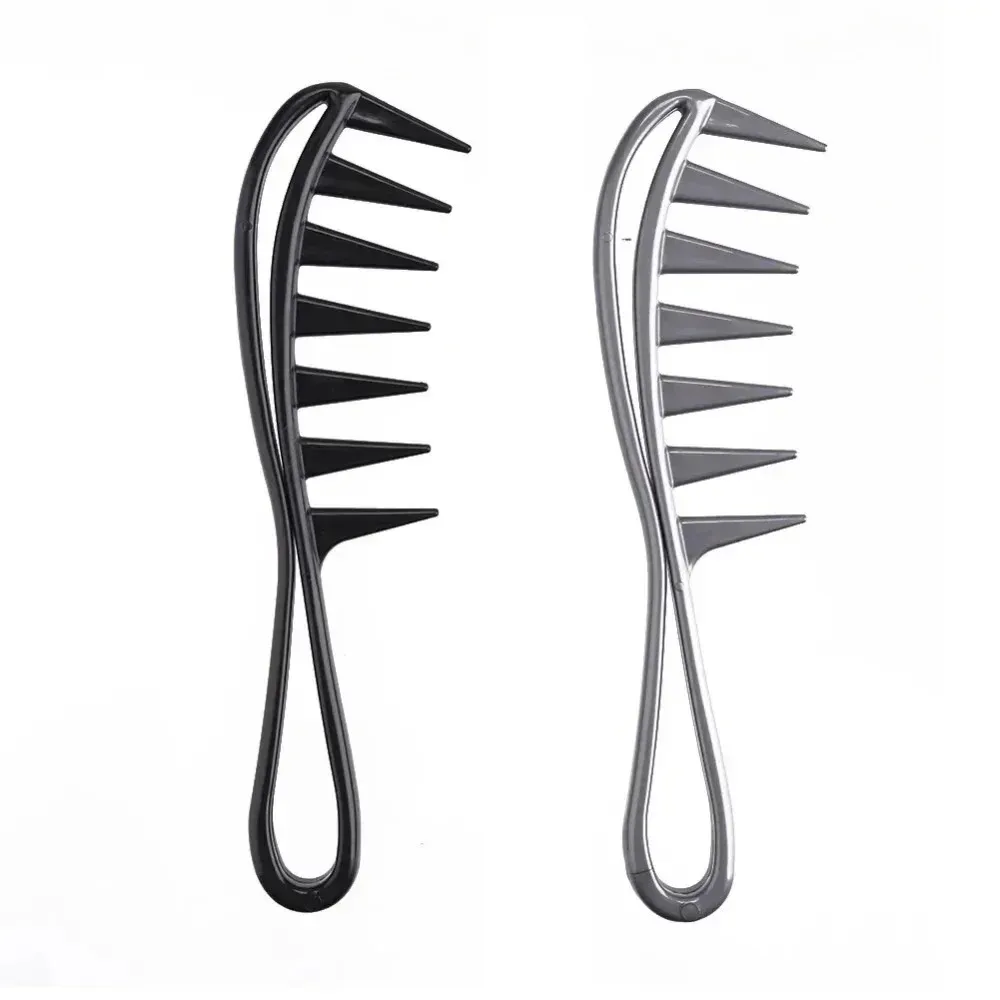 Salon Hairdressing Hair Comb Massage Wide Tooth Plastic Comb Curly for Hair Styling Tool for Curl Hair 1pc