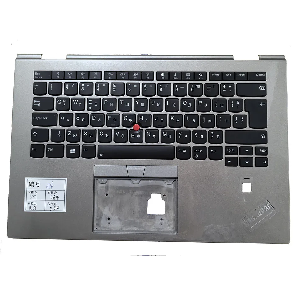 

Original Replacement BG For Lenovo Thinkpad X1 Yoga 3rd Gen 2018 Palmrest Laptop Keyboard Backlit Bulgaria