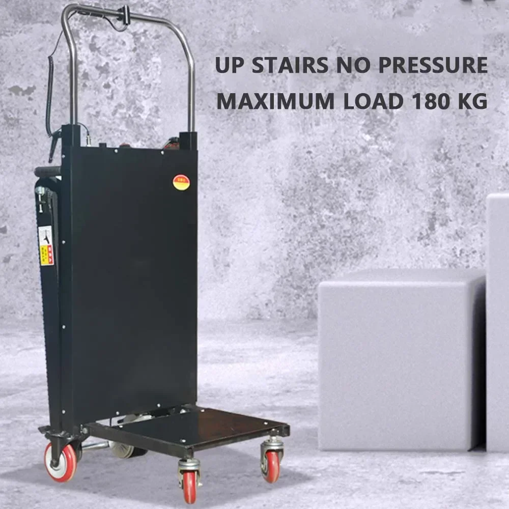 400KG Electric Stair Climbing Vehicle Cargo Handling Cart Crawler-type Up and Down Stair Climber Folding Hand Trolley 48V 72AH