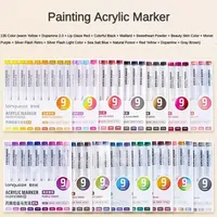 9/171Colors Acrylic Marker Rock Painting Kit for Kids Children Stone Paint Pens Set Ceramic Glass Wood DIY Crafts Art Supplies