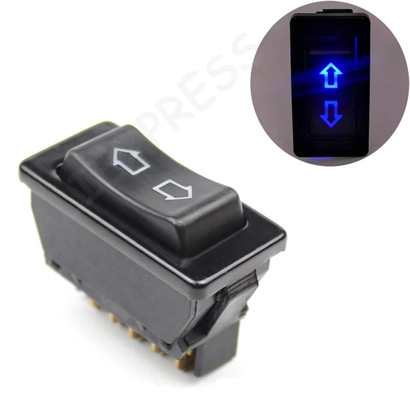 NewUniversal 12V 20A 2 Way Momentary Electric Window Aerial Up Down Rocker Switch Car Aerial Push Fit