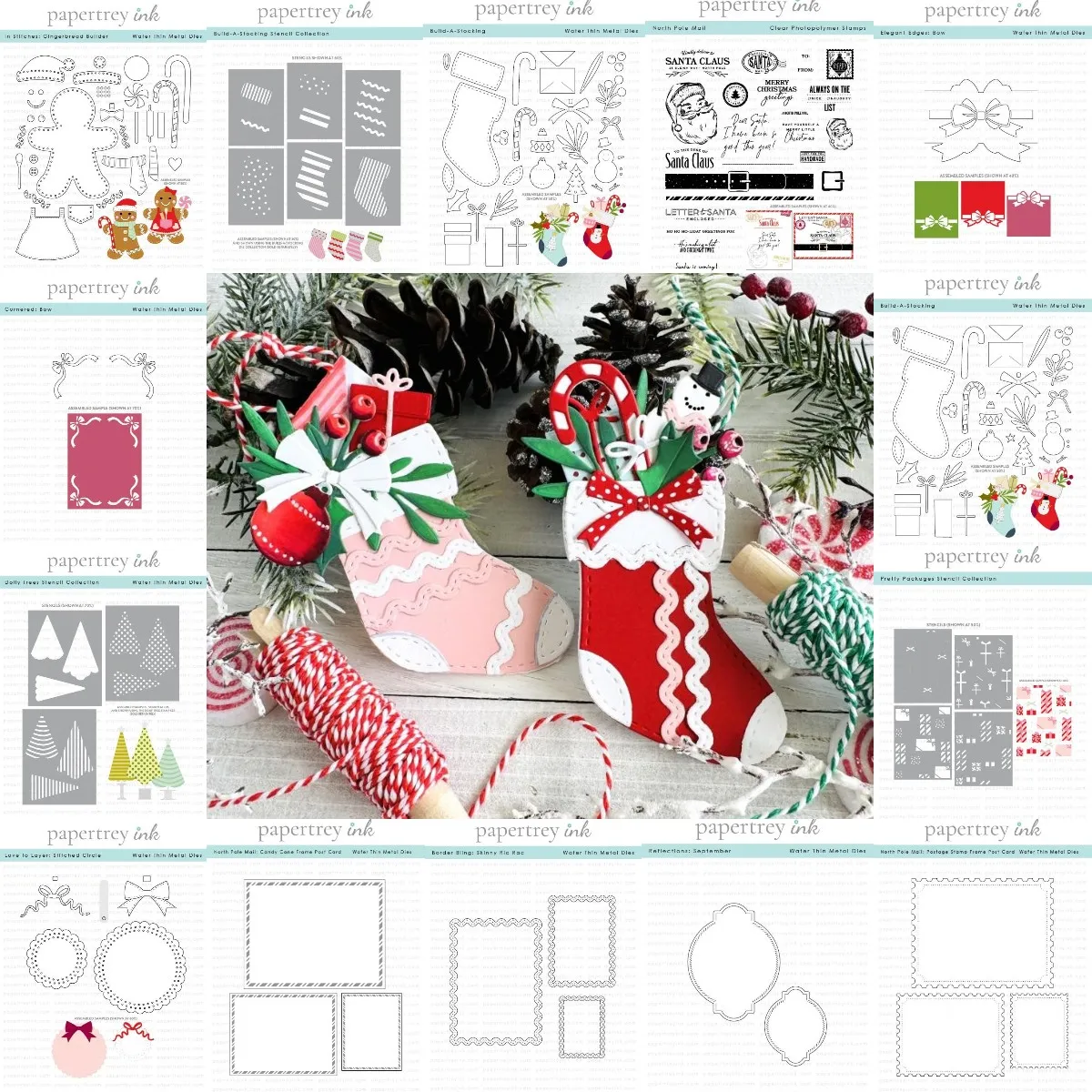 2024 New September Christmas Laurel Elegant Edges Die Stamp Stencil Hot Foil  DIY Scrapbooking Album Stamp Make Paper Card