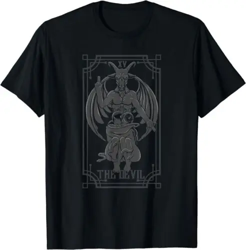 Goth The Devil Tarot Card Gothic Baphomet T-Shirt