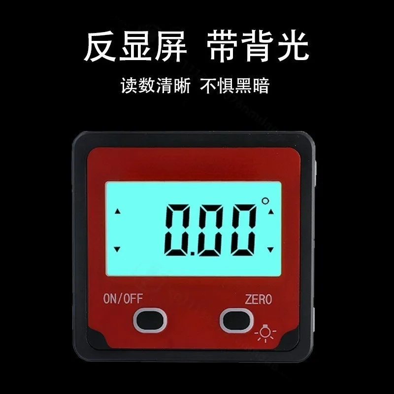 High Precision Digital Inclinometer 4*90° Magnetic Electronic Angle Finder Slope Measuring Ruler For Workshop Calibration