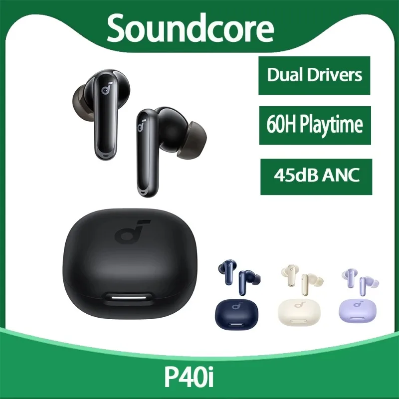 Anker Soundcore Original P40i Wireless Bluetooth Earbuds IPX5 Wireless Charging Bluetooth 5.3 Active Noise Cancellation