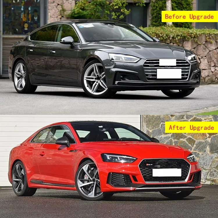 Auto Parts Upgrade RS5 Style Bumper Body Kit Rear Diffuser Grille Bumpers LED Tail Lights Bodykit for A5 S5 B9 2017-2020