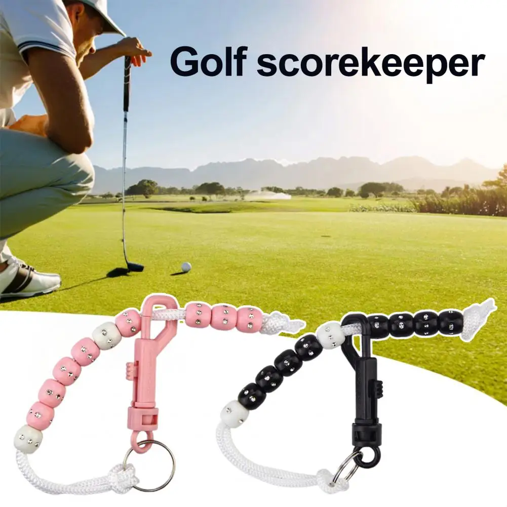 Golf Score Counter Golf Bead Scorekeeper Golf Beads Score Counter with Clip Stroke Count Keeper for Golfers Putting for Referee