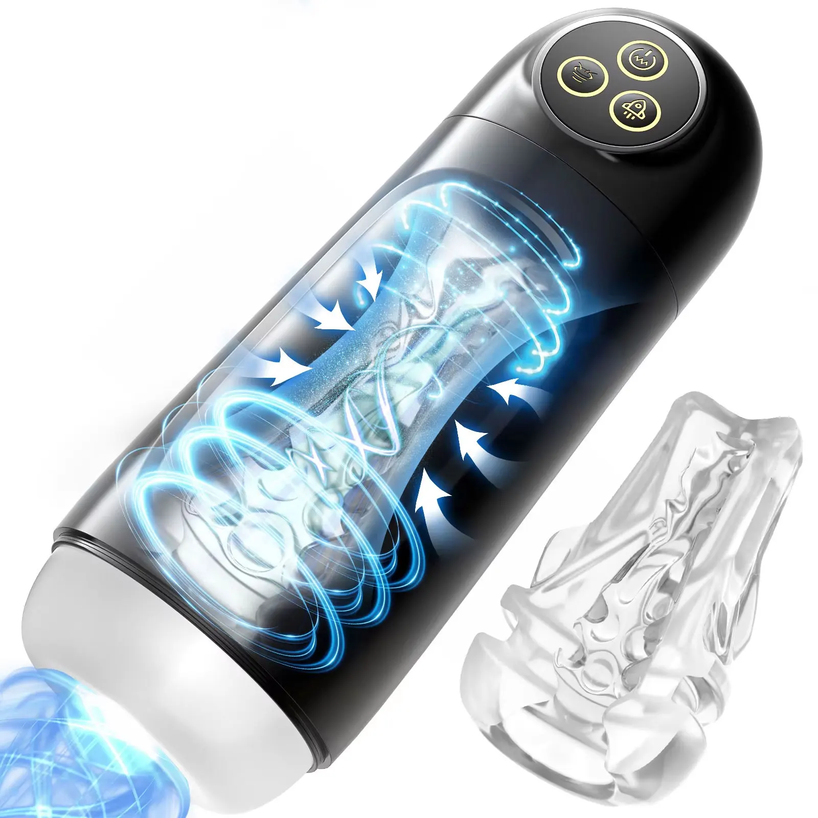 Automatic Male Masturbator 10 Sucking Vibrating Modes Mastubator Cup with 3D Realistic Textured Pocket Pussy Sex Toys for Men 18