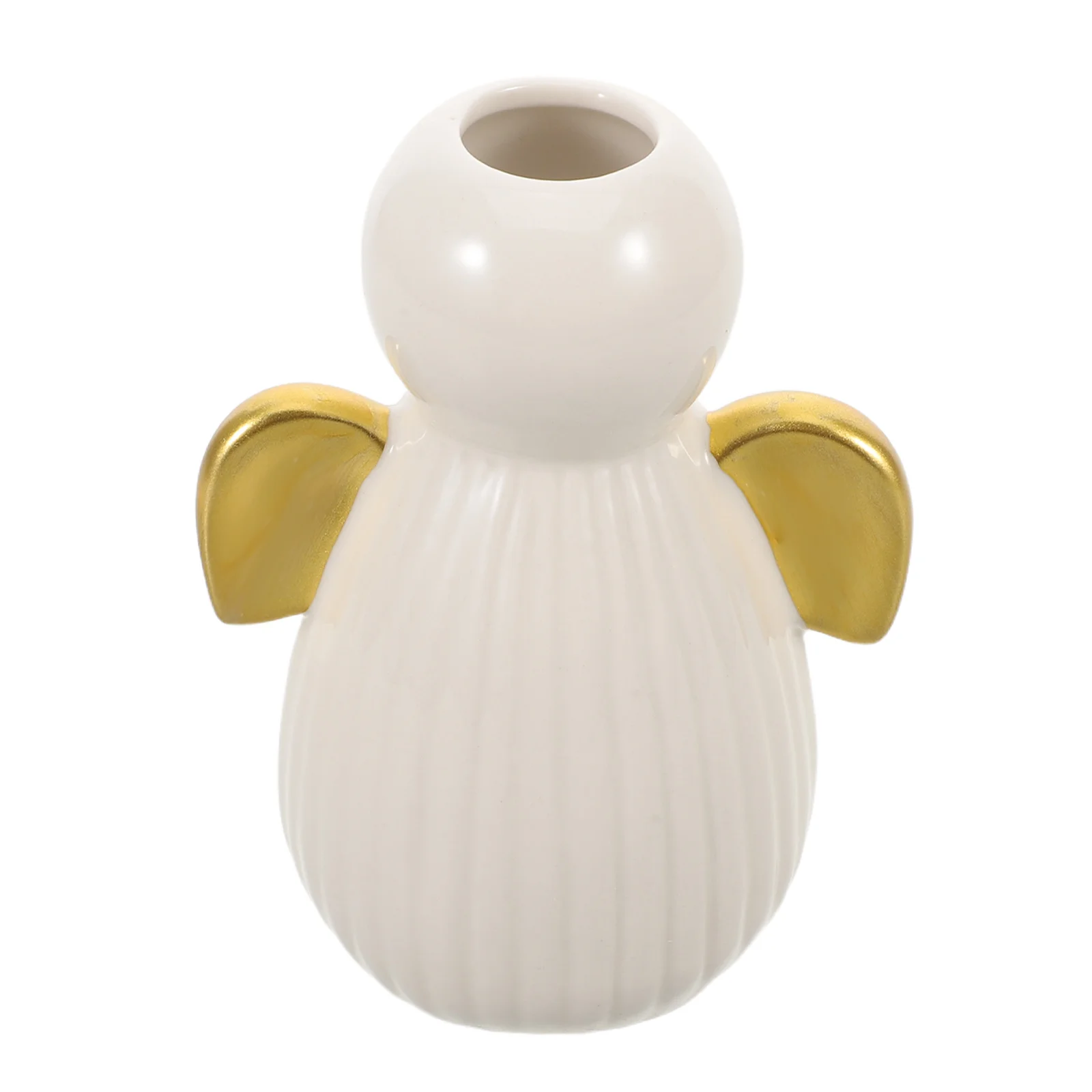 

Ceramic Angel Vase Glazed Porcelain Angel Shaped Vase for Memorial Sympathy Holiday Table Centerpiece Home Decor