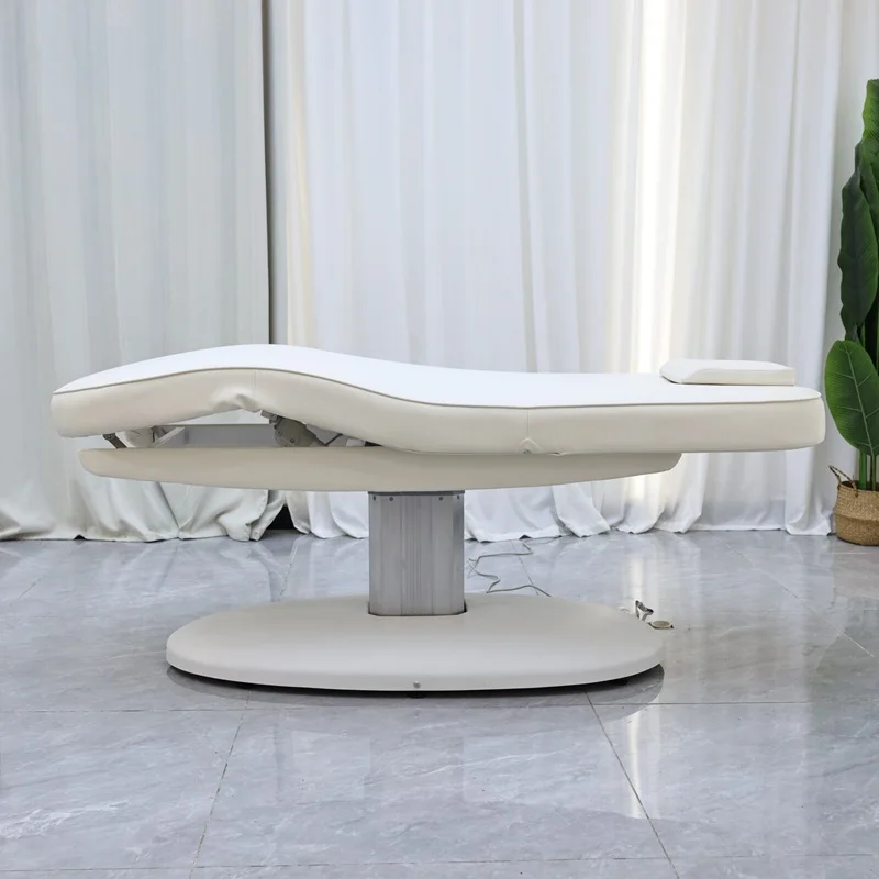 Modern White with 3 Moto Electric Beauty Bed Massage Table Medical Facial Spa and Eyelash Extension Bed Beauty Salon Equipment