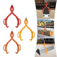 2 Serrated Claw Hook,Log Lifting Tongs, Heavy Duty Grapple Timber Claw,Lumber Skidding for Garden Wood Handling