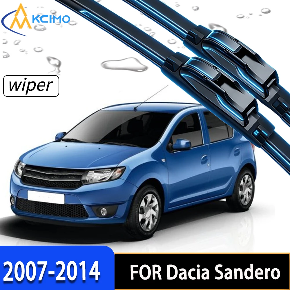 

Premium High-Performance Front Windshield Wipers with Durable Rubber, Direct Fit for Dacia Sandero B90 2007-2014