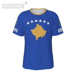 Unisex Nation T-shirt Kosovo Flag Kosovars T-shirts jersey For Men Women Soccer Football Fans Gifts Custom clothes tee