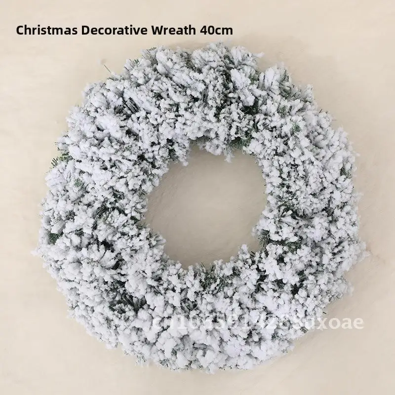 

Flocking wreath decorations falling snow Christmas wreath
