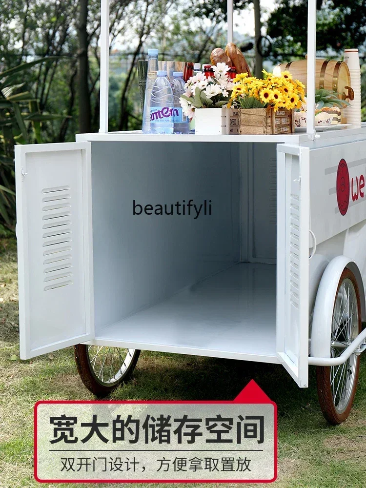 Market Night Market Stall Car Snack Dining Car Mobile Trolley Multi-Functional Promotion Decoration Float