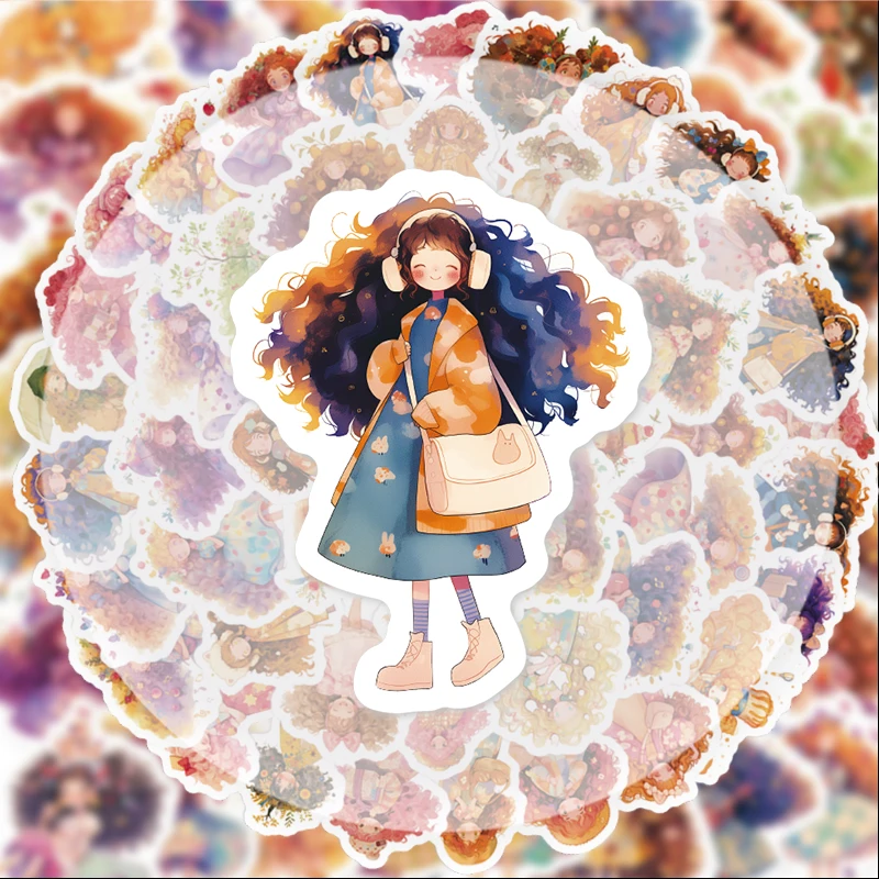

56 Cute Fairy Tale-Style Character Graffiti Stickers, Suitable for Water Bottles, Laptops, Phone Decorations, Suitcases, Skateboards, Guitars, Gift Boxes, Party Decorations, Holiday Gifts