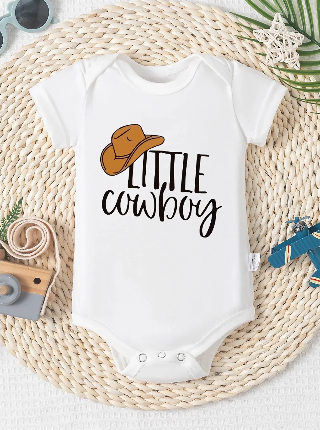 

Детская толстовка с небольшой джинсовой надписью, мягкий и дышащий комбинезон унисекс для новорожденных, удобный и приталенный.