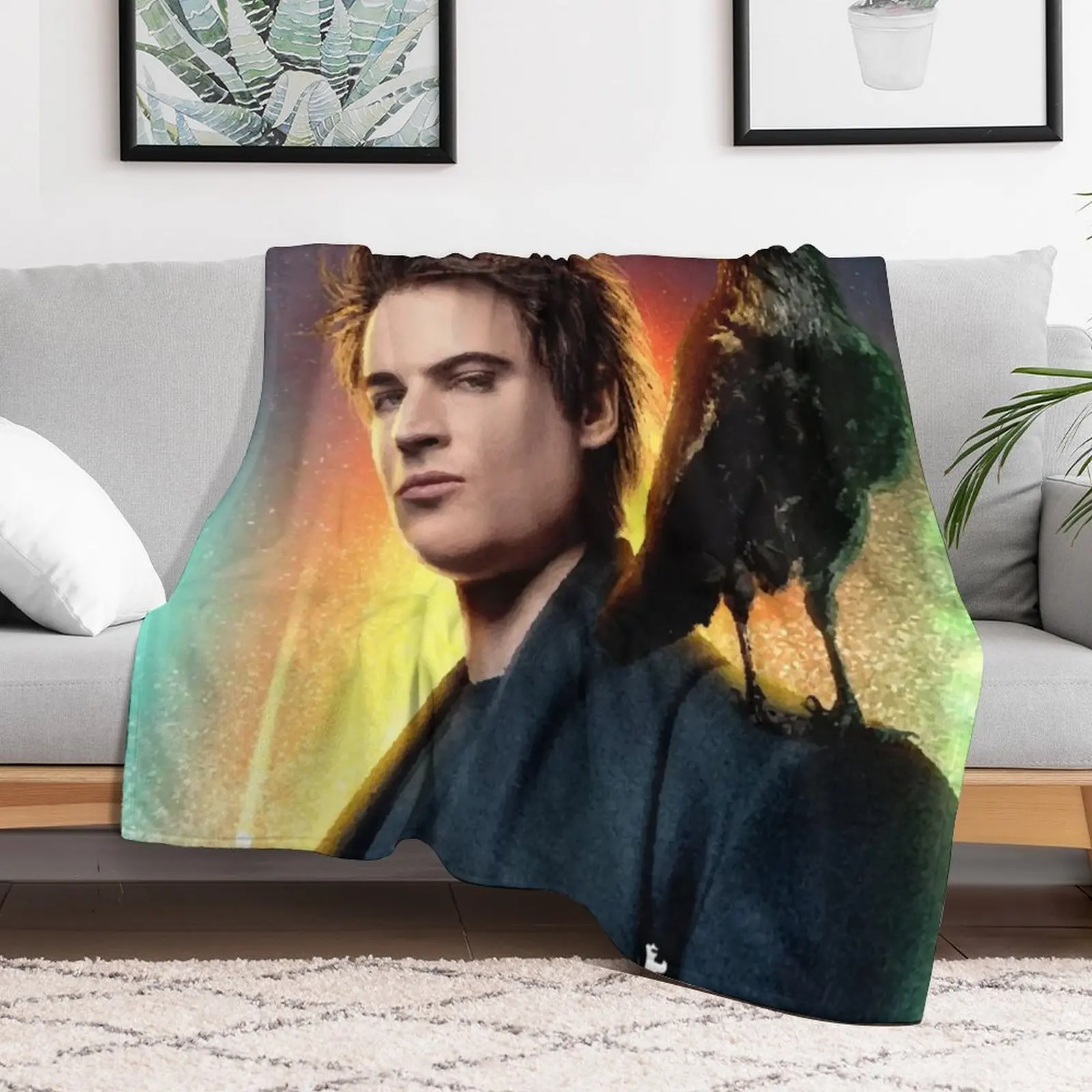 THE SANDMAN 2022 | Morpheus and Matthew | fantasy drama television series raven #thesandman Throw Blanket Hair Blankets